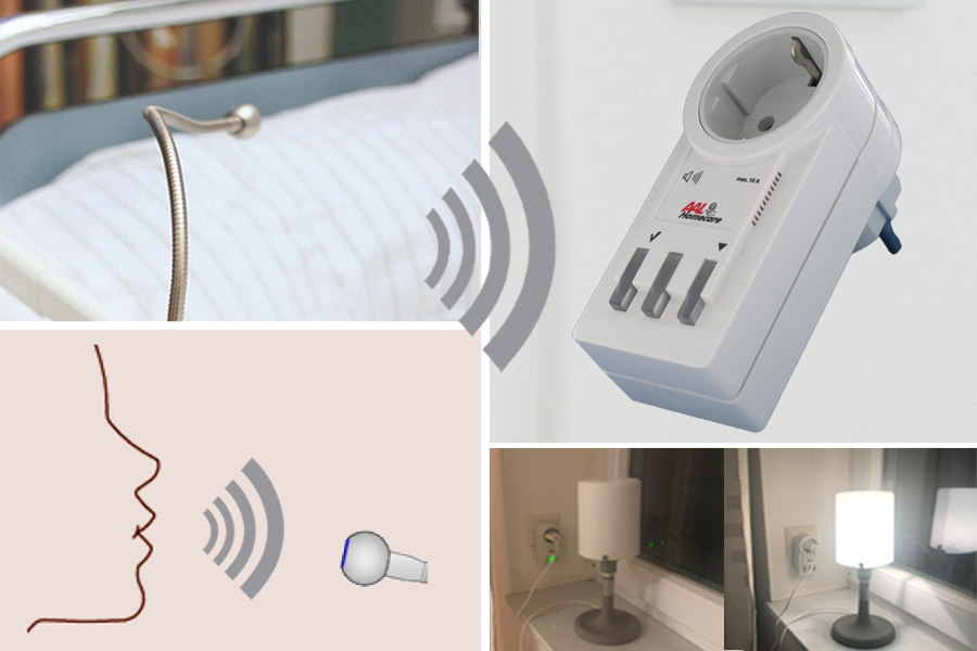 Funk-Rufsystem: Puste-Sensor HC-110 incl. Funk-Steckdose HC-503 (schaltet 230V Geräte ein/aus)