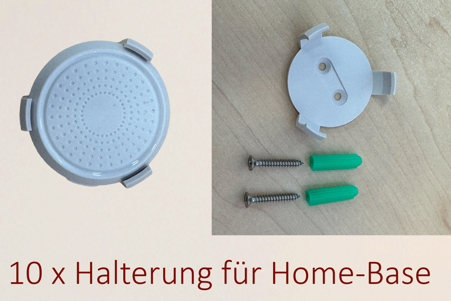 Otiom Halterung für Home-Base  | Anschraub-Lösung incl. Befestigungsmaterial (10 Sets)