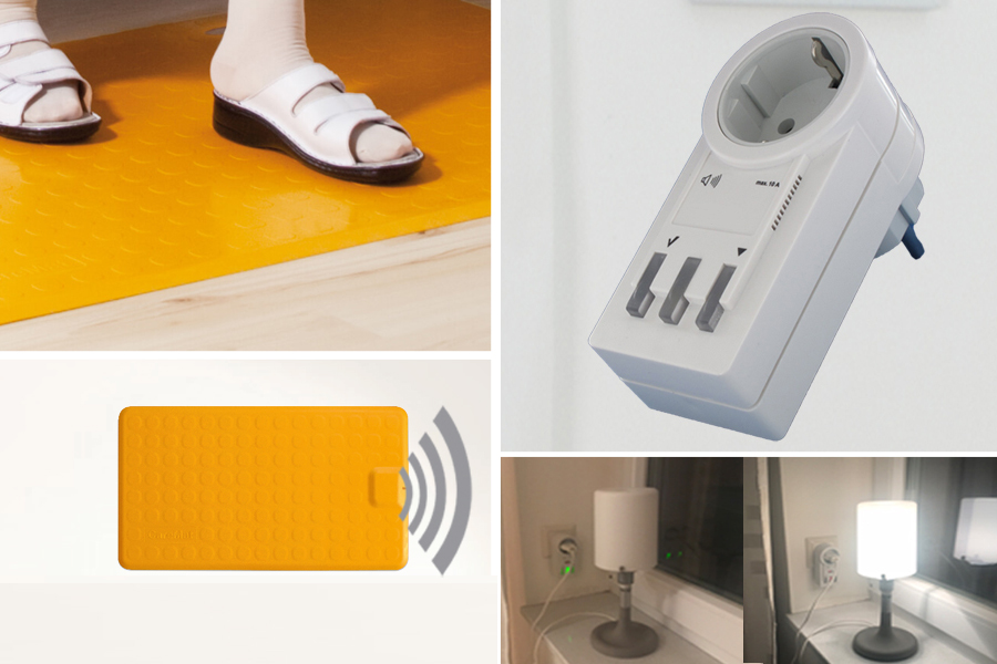 Profi-Alarm-Trittmatte CareMat B gelb incl. Funk-Steckdose (schaltet 230V Geräte ein/aus) Profi-Alarm-Trittmatte CareMat B gelb incl. Funk-Steckdose (schaltet 230V Geräte ein/aus)