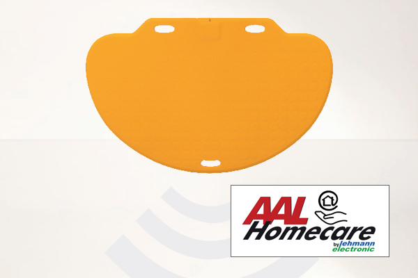 Bircher CareMat C gelb - Profi-Alarm-Trittmatte mit eingebautem Funk-Sender AAL-Homecare