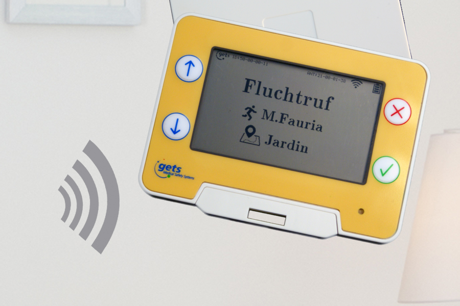 Gets 102547 Pager mit vierzeiligem Display MIT Assistenzalarm / MIT Abrissalarm