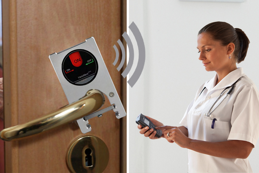 hc306_hc-nursecall_01 Funk-Rufsystem: Tür-Wächter VarioMentPlus incl. Funk-Alarmierung auf Schwesternrufanlage | VDE0834