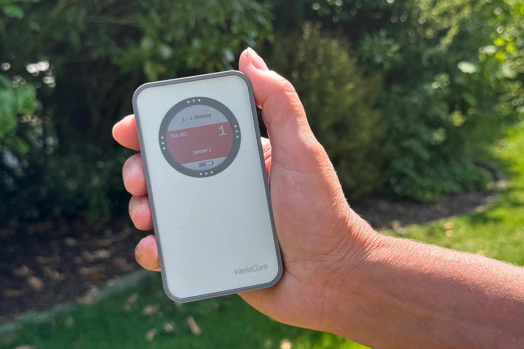 Lehmann 77062611: VarioCom | Mobiler Rufempfänger mit Displayanzeige (Licht+Ton) | IP50 | OHNE Ladestation