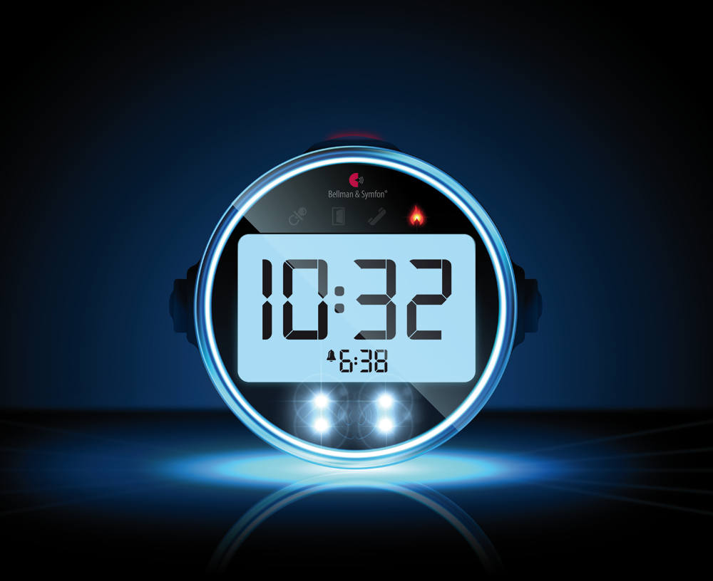 NIGHTclockfacevisit Nachtansicht: Wecker BE1580 ausgelöst