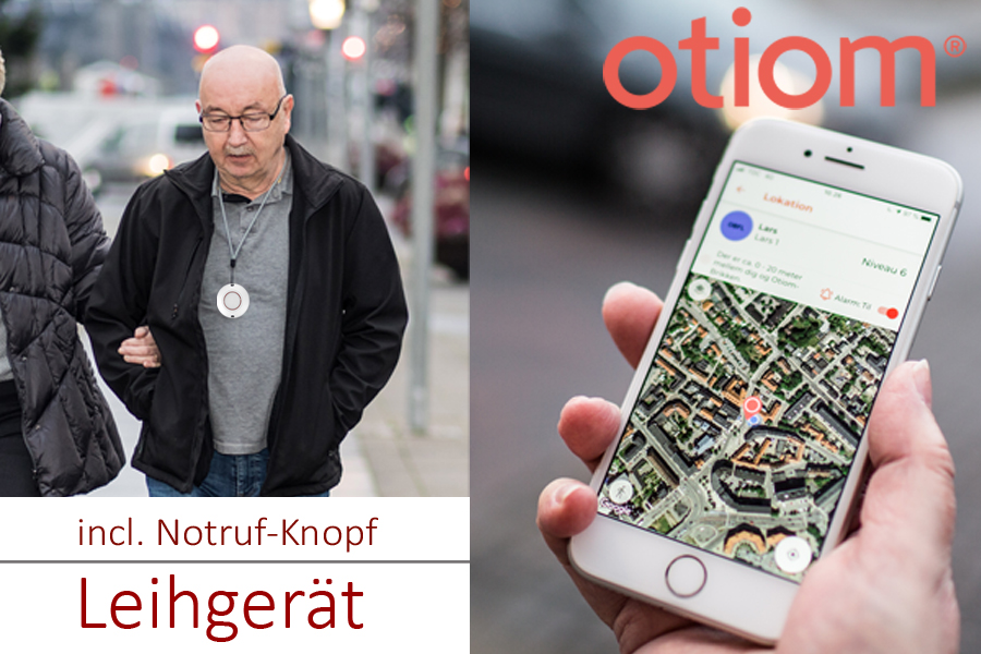 Otiom "Safety-Button" Leihgerät | Miete | Leihgebühr pro Kalenderwoche | GPS-Ortung | Notruf-Funktion