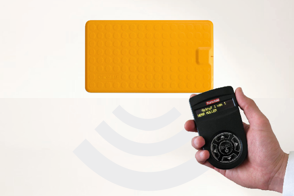 Profi-Alarm-Trittmatte CareMat B gelb incl. Funk-Alarmierung auf Taschenvibrator von Tunstall