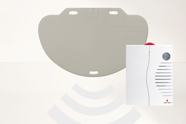 Profi-Alarm-Trittmatte CareMat C grau incl. Funk-Alarmierung auf tragbarem Empfänger Bellman BE1450