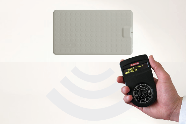 Profi-Alarm-Trittmatte CareMat B grau incl. Funk-Alarmierung auf Taschenvibrator von Tunstall