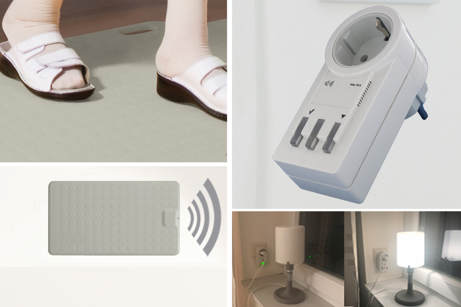 Profi-Alarm-Trittmatte CareMat B grau incl. Funk-Steckdose (schaltet 230V Geräte ein/aus) Profi-Alarm-Trittmatte CareMat B grau incl. Funk-Steckdose (schaltet 230V Geräte ein/aus)