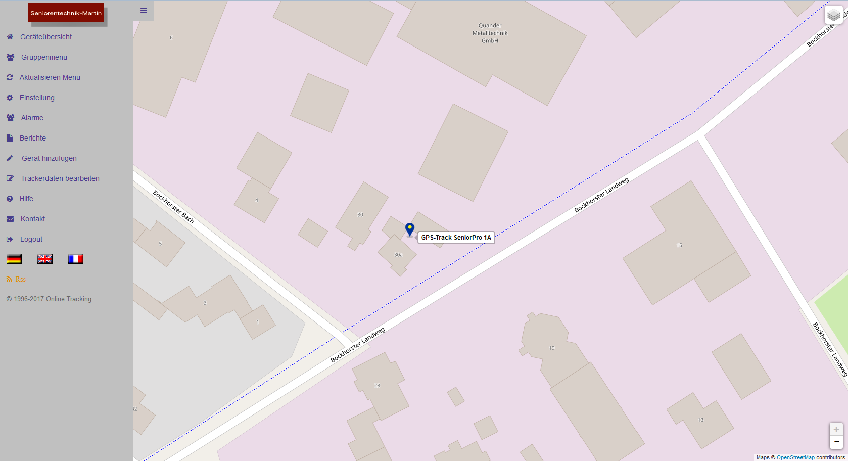 weglaufstop_Portal_OSM-Map_02WIdrlWeYamLG6 Anzeige: Position im Portal, Karte: OSM-Map