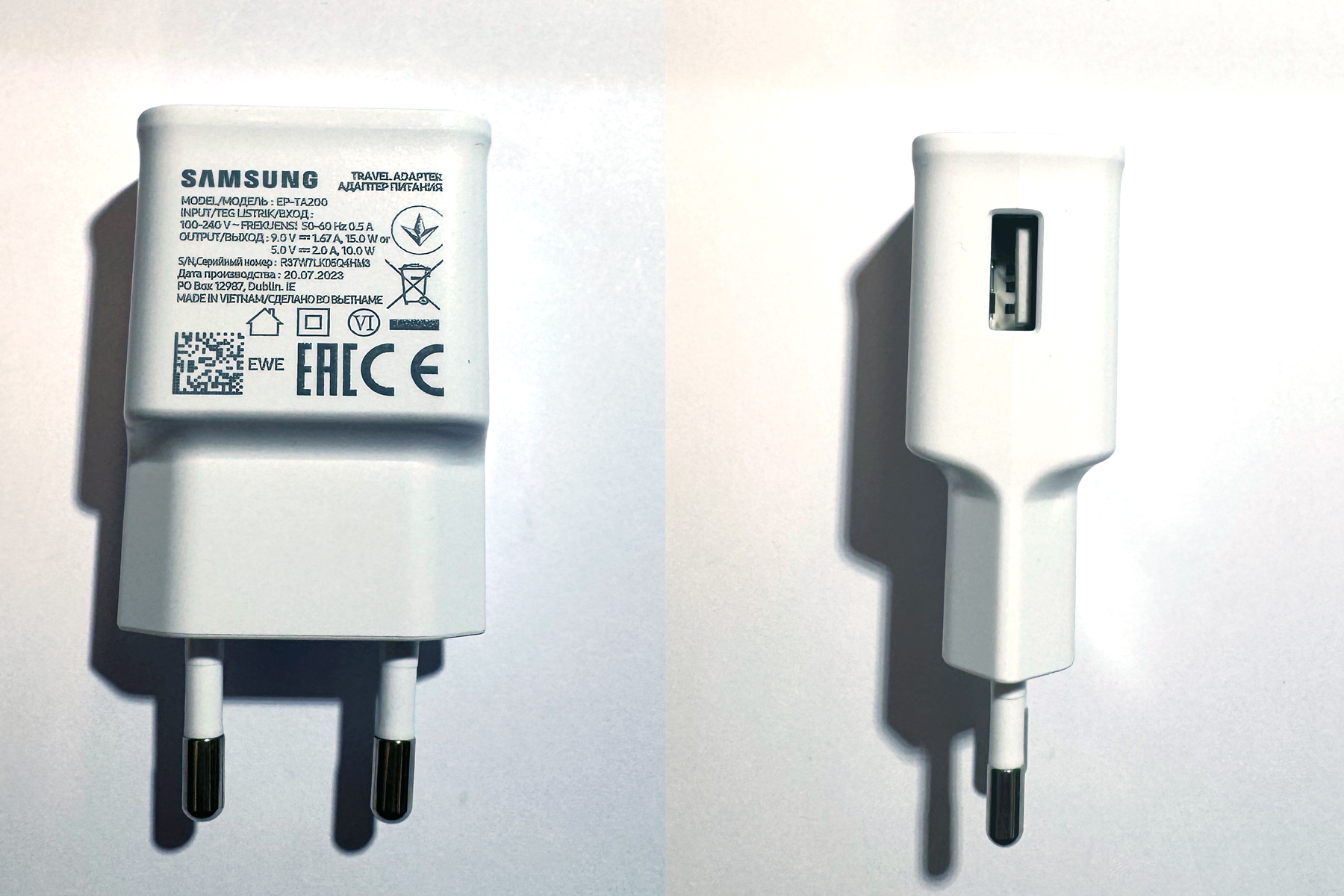 Samsung EP-TA200 2A white 230V Steckernetzteil USB 2A Fast Charge 15W (bulk) Samsung EP-TA200 2A white 230V Steckernetzteil USB 2A Fast Charge 15W (bulk)
