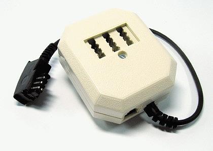 Telefonadapter: F-Norm Stecker auf N-F-N Kupplung