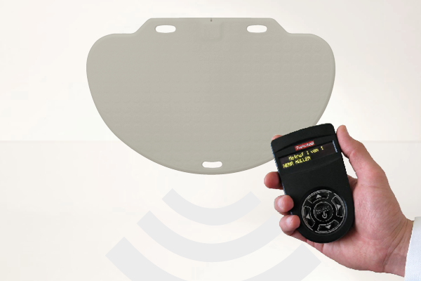 Profi-Alarm-Trittmatte CareMat C grau incl. Funk-Alarmierung auf Taschenvibrator von Tunstall