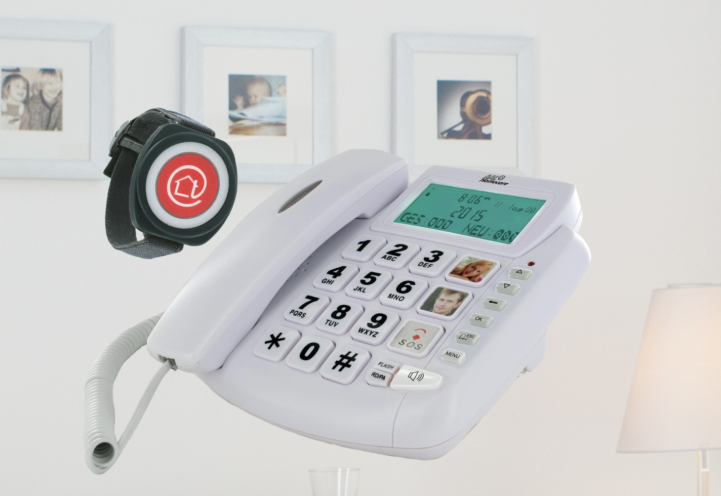 HC-551_Notruftelefon01 AAL-Profiline VarioTalk HC-551 Funk-Notruftelefon (Anruf auf Telefon/Handy)