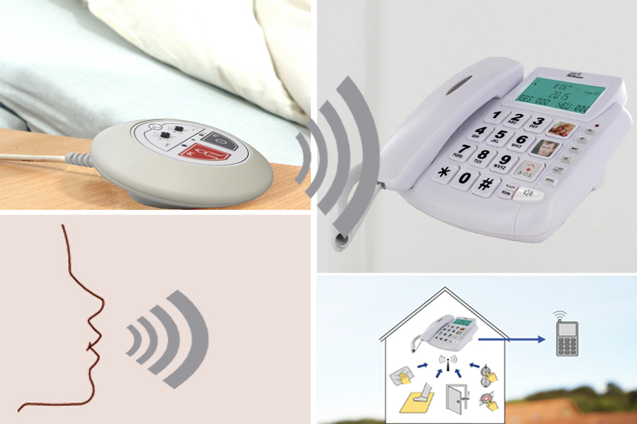Funk-Rufsystem: Rufmelder HC-315 incl. Alarmierung durch Notruftelefon (Anruf auf Telefon)