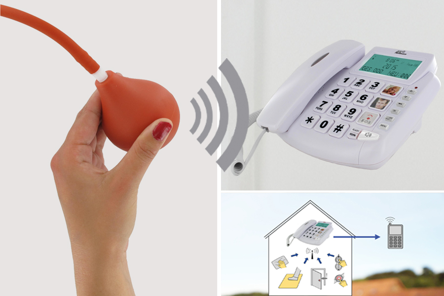Funk-Rufsystem: Balltaster HC-190 incl. Alarmierung durch Notruftelefon (Anruf auf Telefon)