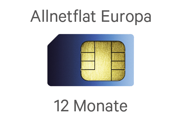 SIM Datenkarte für GPS-Ortung 12Monate All-Net Europa